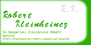 robert kleinheincz business card